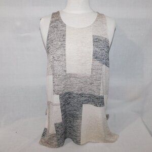 Aritzia Wilfred Free Ornella Tank Top Colour Block Pattern Womens L Cream Brown